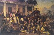 Raden Saleh Depicts the arrest of prince Diponegoro at the end of the Javan War oil painting reproduction